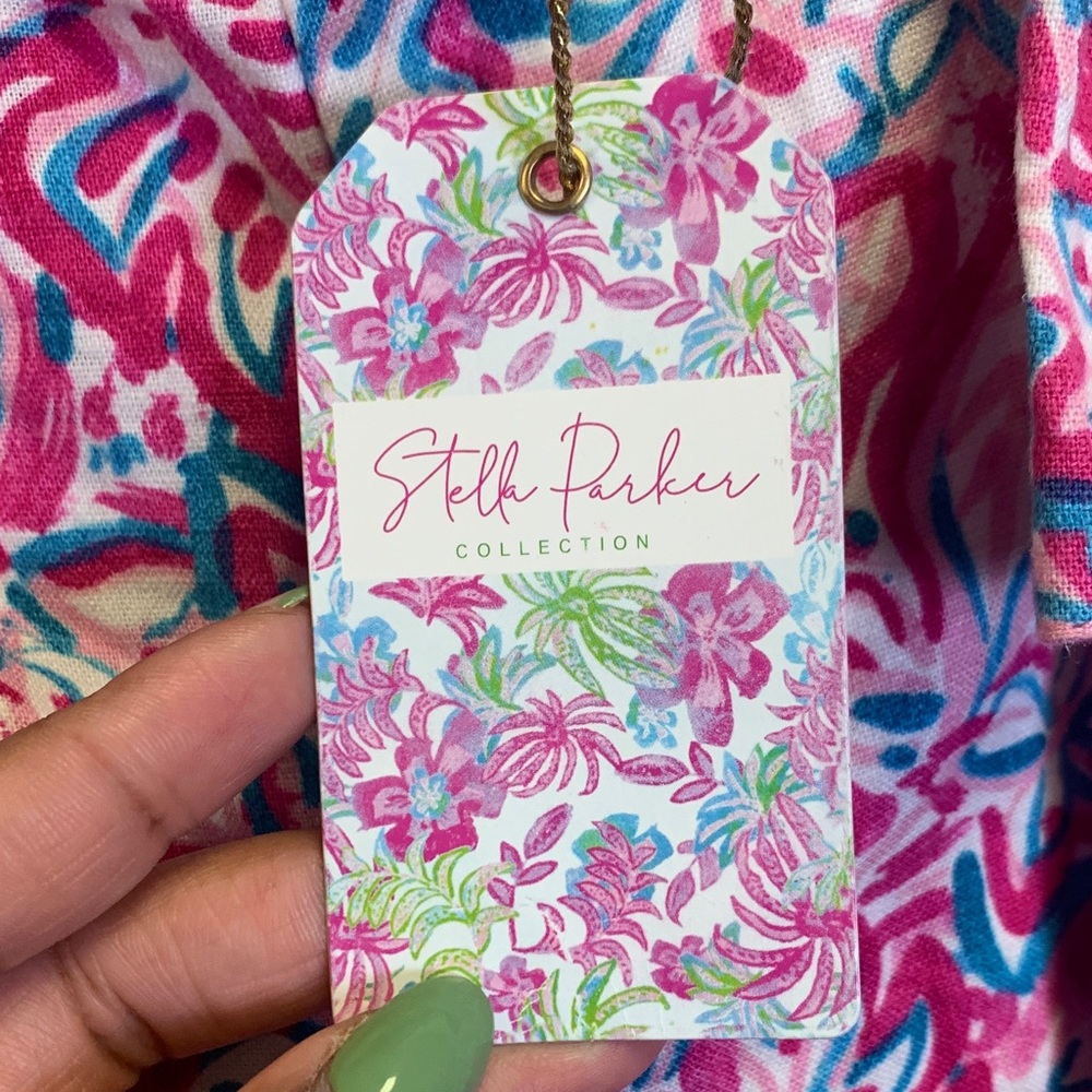 Pink Patterned Women's Casual Shorts - Picture 3 of 4